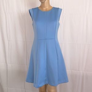 🦋🐳👗Classic Blue Sheath Fully Lined Dress Hidden Pockets Vince Camuto Size 4